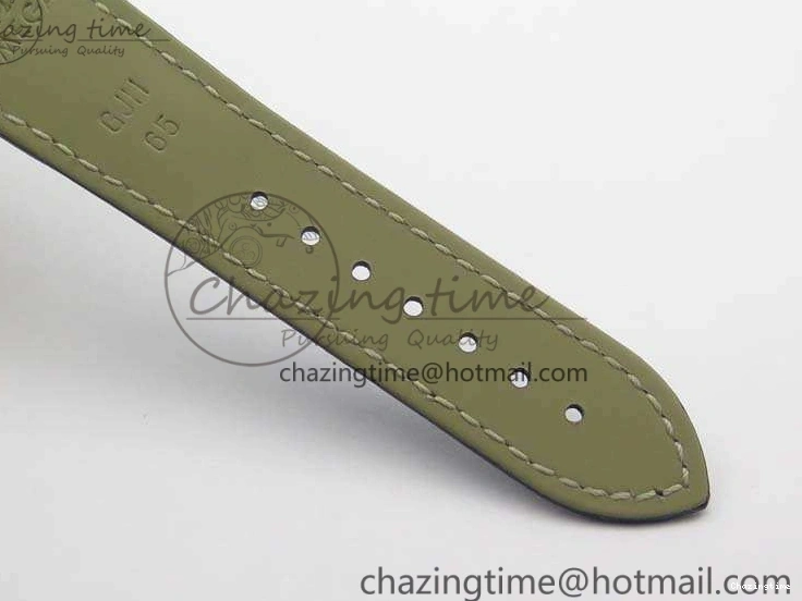 0128 QuickDry De Ville Chronograph RG OMF 1:1 Best Edition Blue Dial On Blue Leather Strap A 8107